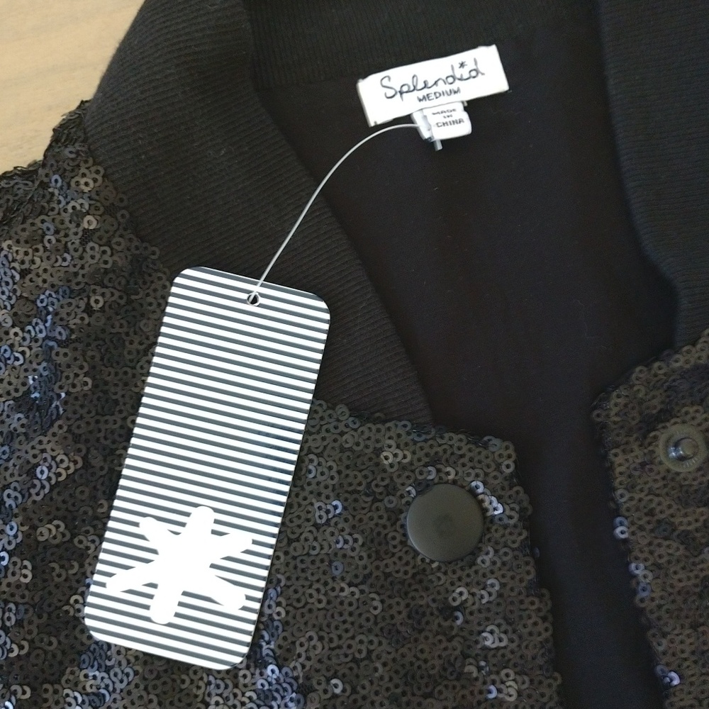 Splendid Sequin Bomber Jacket